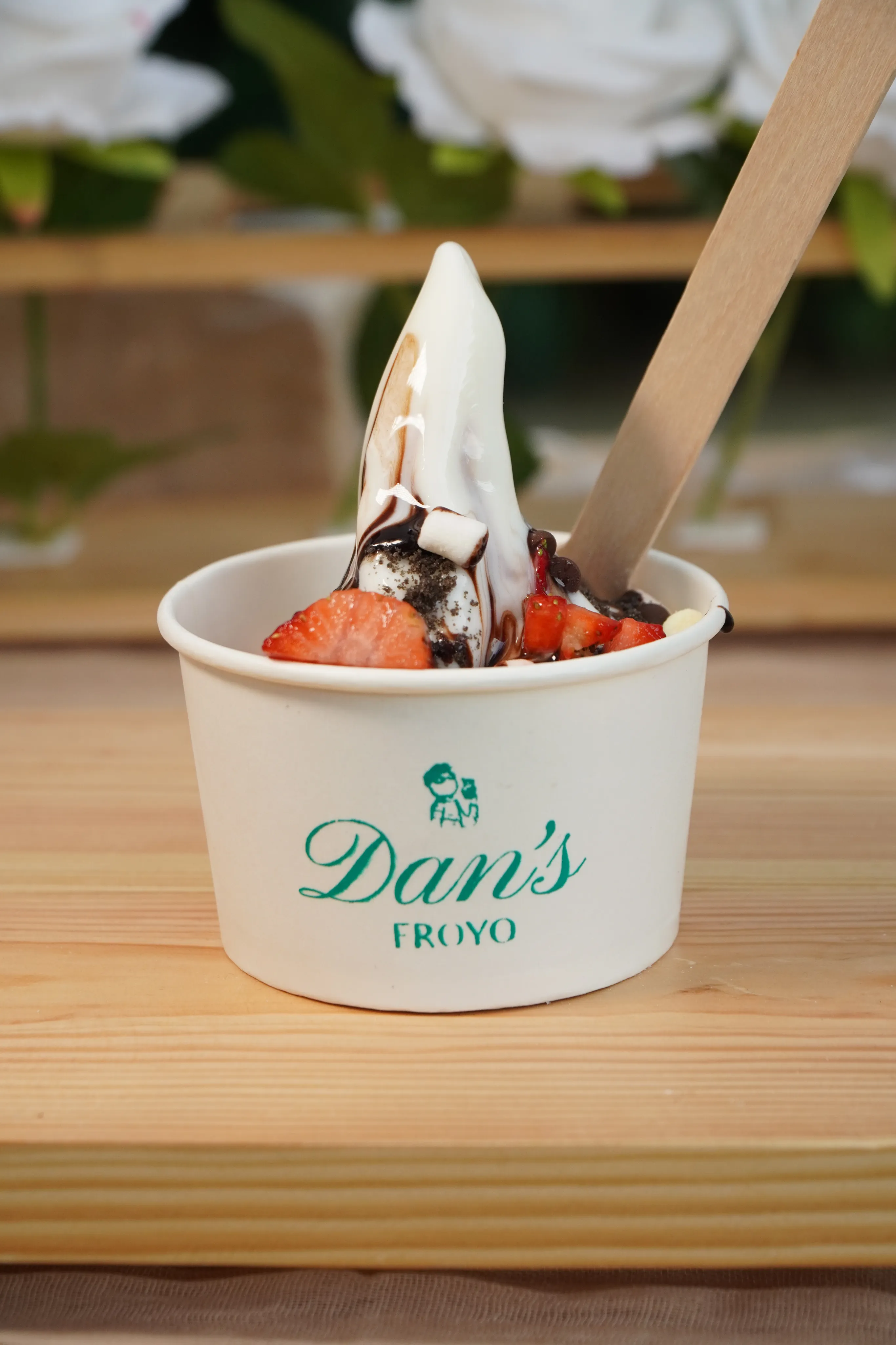 Dan's Froyo frozen yogurt cup